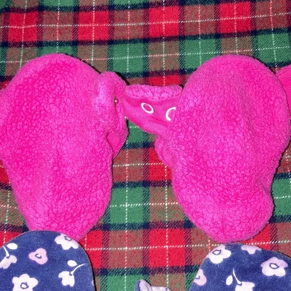 Zutano Pink, Navy Floral, and Strawberry Baby Booties 3 sets lot 3 months - Picture 3 of 12